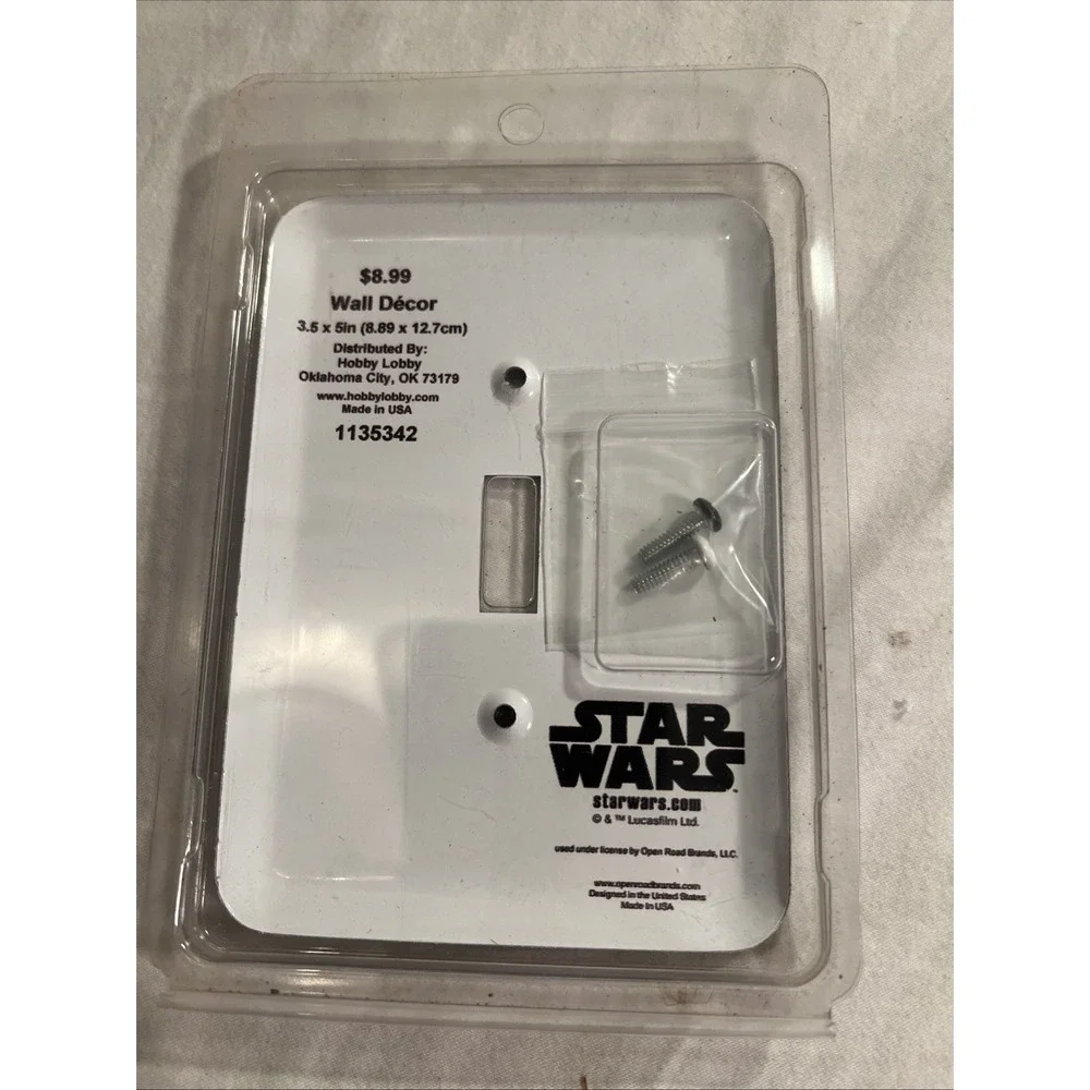 NEW-Star Wars (Light/Dark Side) Novelty Light Switch Cover Black & White